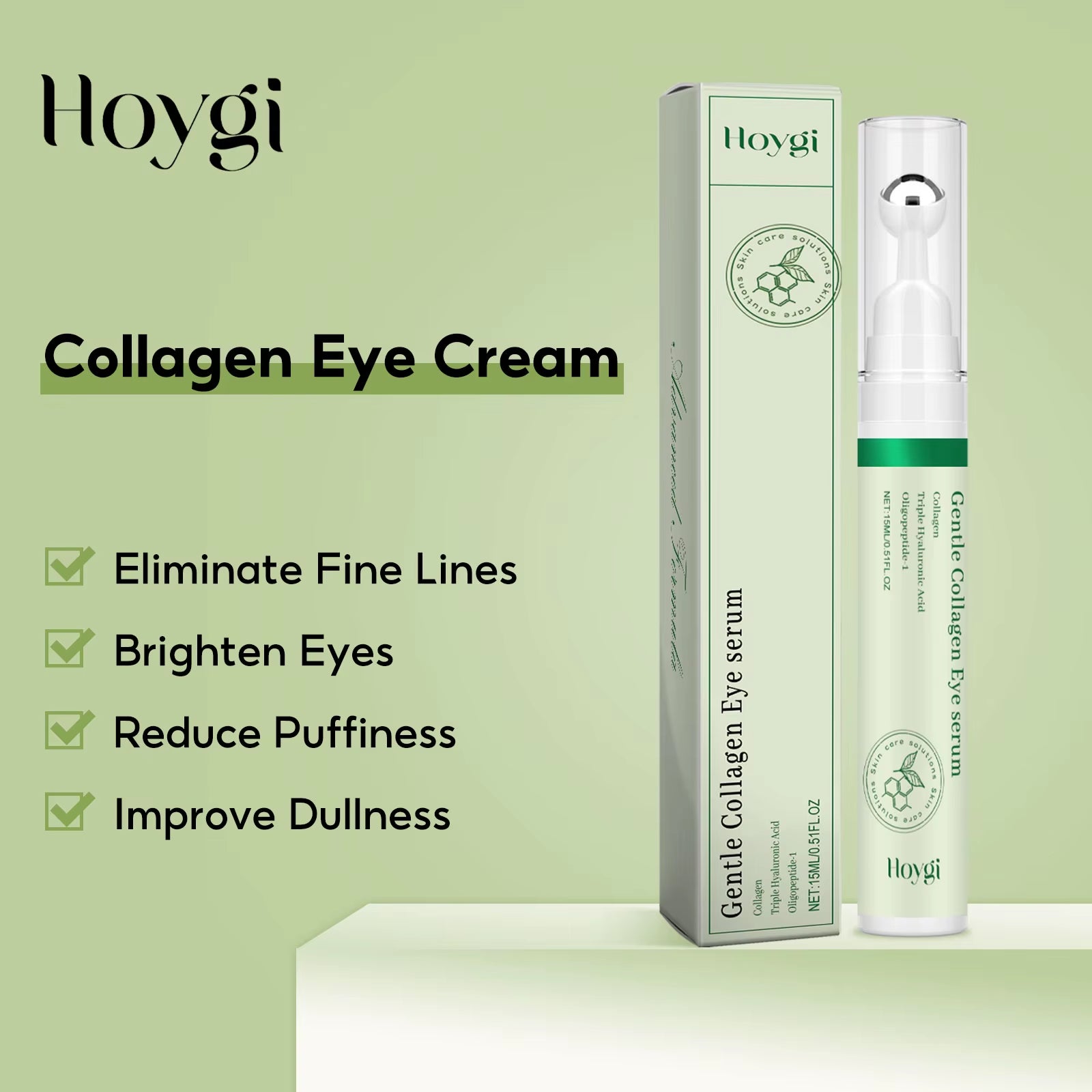Collagen Eye Serum Lightening Dark Circles Remover Eye Bags Reduce Fine Lines Tightening Lifting Moisturizing under Eye Roller