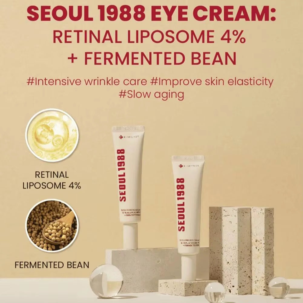 Original K-SECRET SEOUL 1988 Retinal Ginseng Niacinamide Firming Repair Essence, Retinol Eye Cream, Moisturizer Korean Skin Care