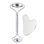 6-Piece Facial Cleansing Tool Set, Including a Stainless Steel Scraping Board, Ice Roller, Cloth Bag, Etc.