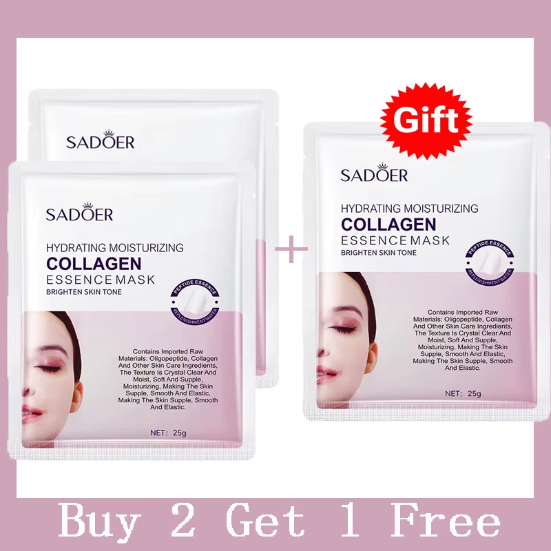 Collagen anti Wrinkle Facial Mask anti Aging Fade Fine Lines Firm Skin Moisturizing Brightening Smooth Skincare Korean Cosmetics