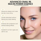 Snail 96 Mucin Power Essence Fading Fine Lines Moisturizing Lifting Firming Smoothing Nourishin Brightening Skin Care