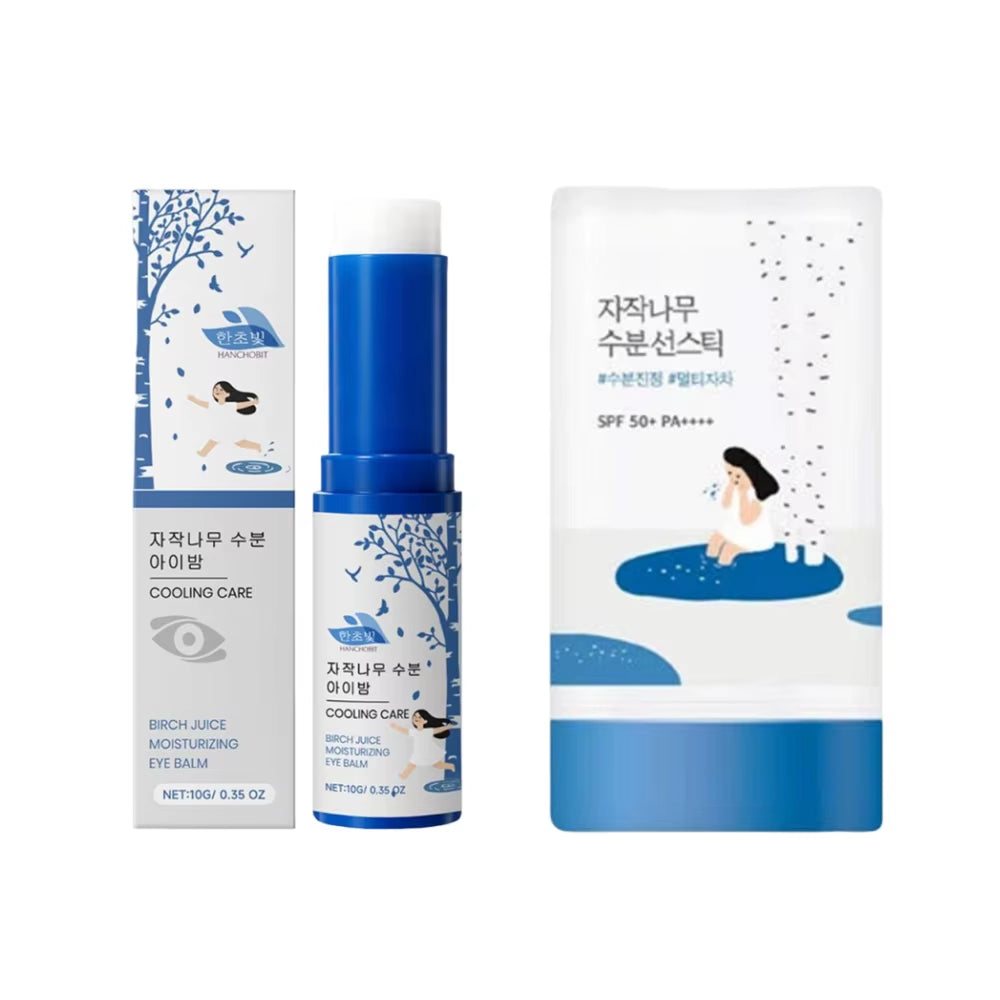 Hanchobit Birch Juice Eye Cream Moisturizing Sunscreen Stick Dark Circles Removal Remove Eye Bags Eye Balm Stick Birch Sap