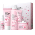 Sakura Kit Skin Care Sets Moisturizing and Reducing Fine Lines Cleansing Pore Product 5-Piece Korean Christmas Gift Set