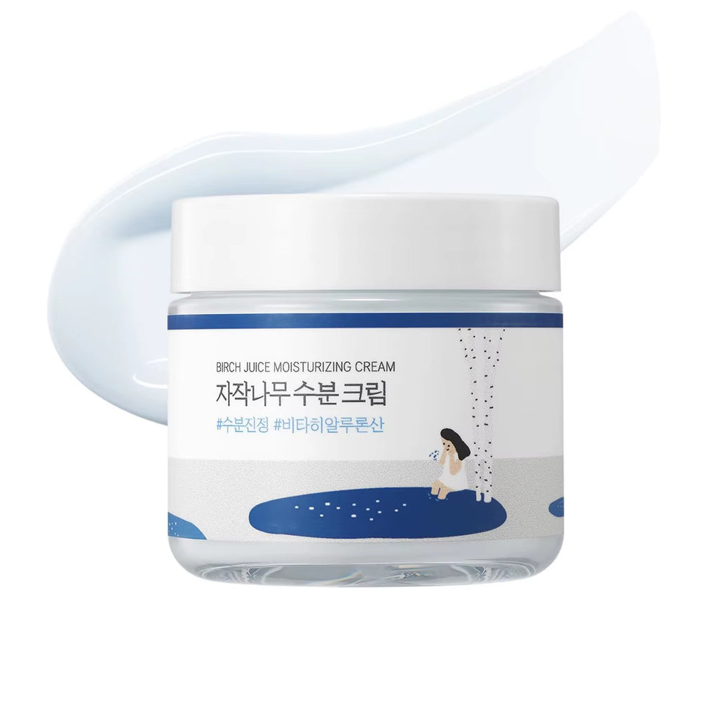 Birch Juice Moisturizing Cream 48-Hour Deep Hydrating Lightweight Face Gentle on Acne-Prone and Sensitive Skin, Korean Skin Care