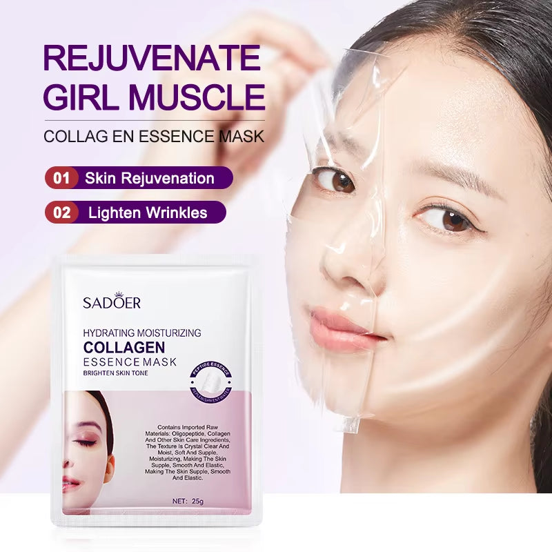 Collagen anti Wrinkle Facial Mask anti Aging Fade Fine Lines Firm Skin Moisturizing Brightening Smooth Skincare Korean Cosmetics