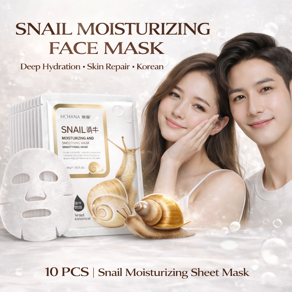 🎁 Snail Moisturizing Face Mask™ (10-Piece Set) Deep Hydration & Skin Repair Korean Skincare (20% off)
