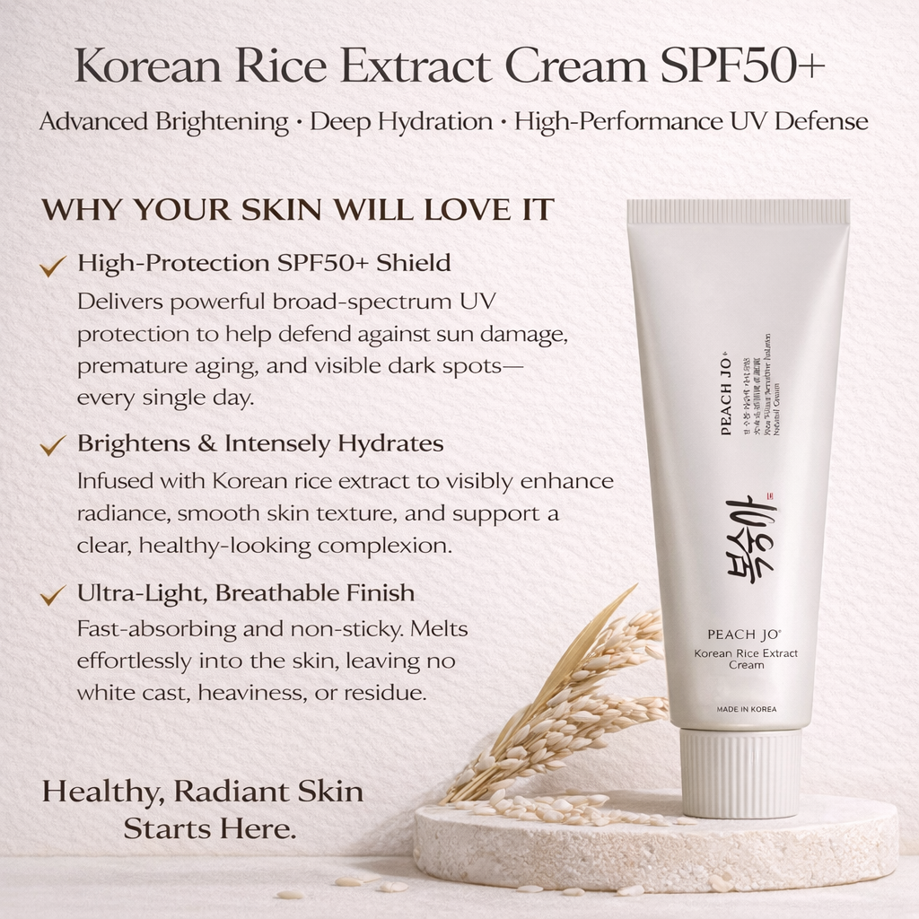 Rice™ SPF50+ Sunscreen Cream – Lightweight Brightening Daily UV Protection
