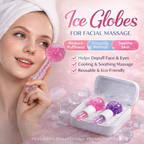 Ice Cooling Facial Globes™ Refreshing & De-Puffing Face Massage Tool Set