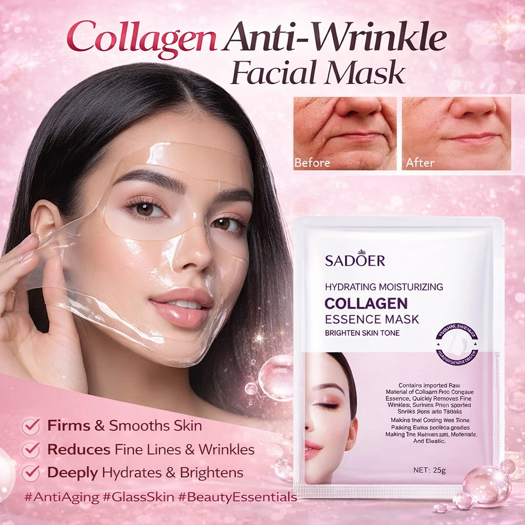 Collagen™ Anti-Wrinkle Facial Mask – Firming, Hydrating & Brightening Korean Skincare