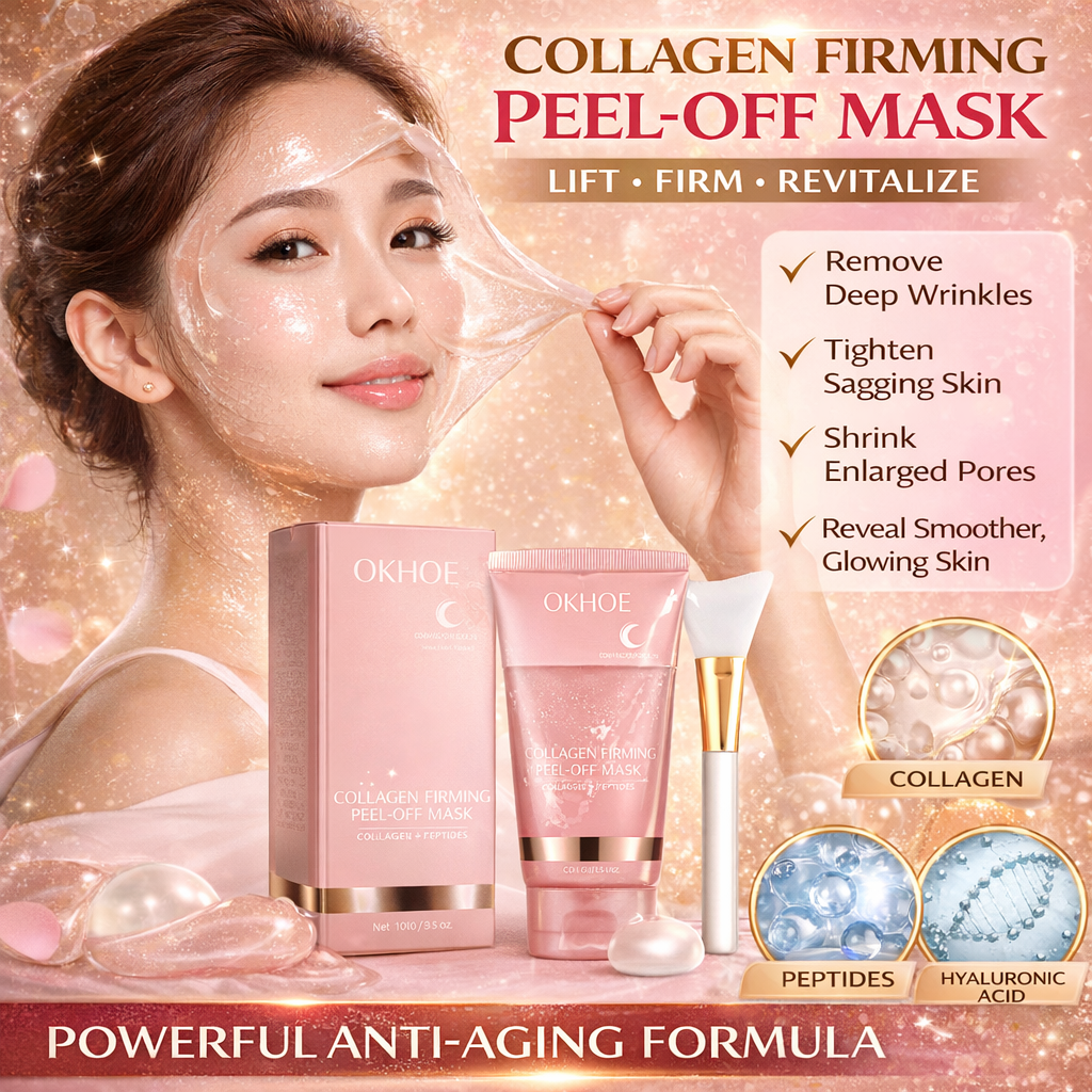 Ouhoe™ Collagen Peel-Off Face Mask with Brush – Hydrating & Firming Skincare