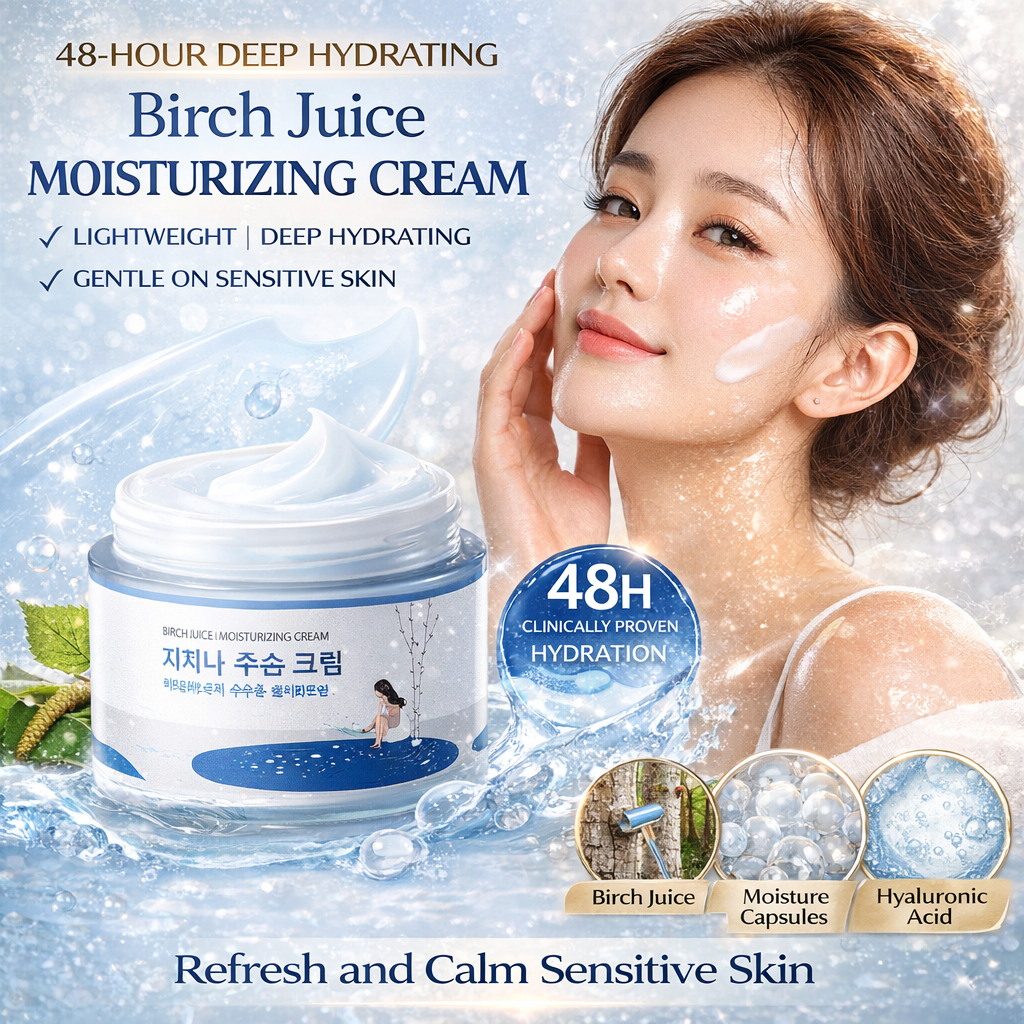 Birch Juice™ 48H Moisturizing Cream – Lightweight Hydration for Sensitive & Acne-Prone Skin