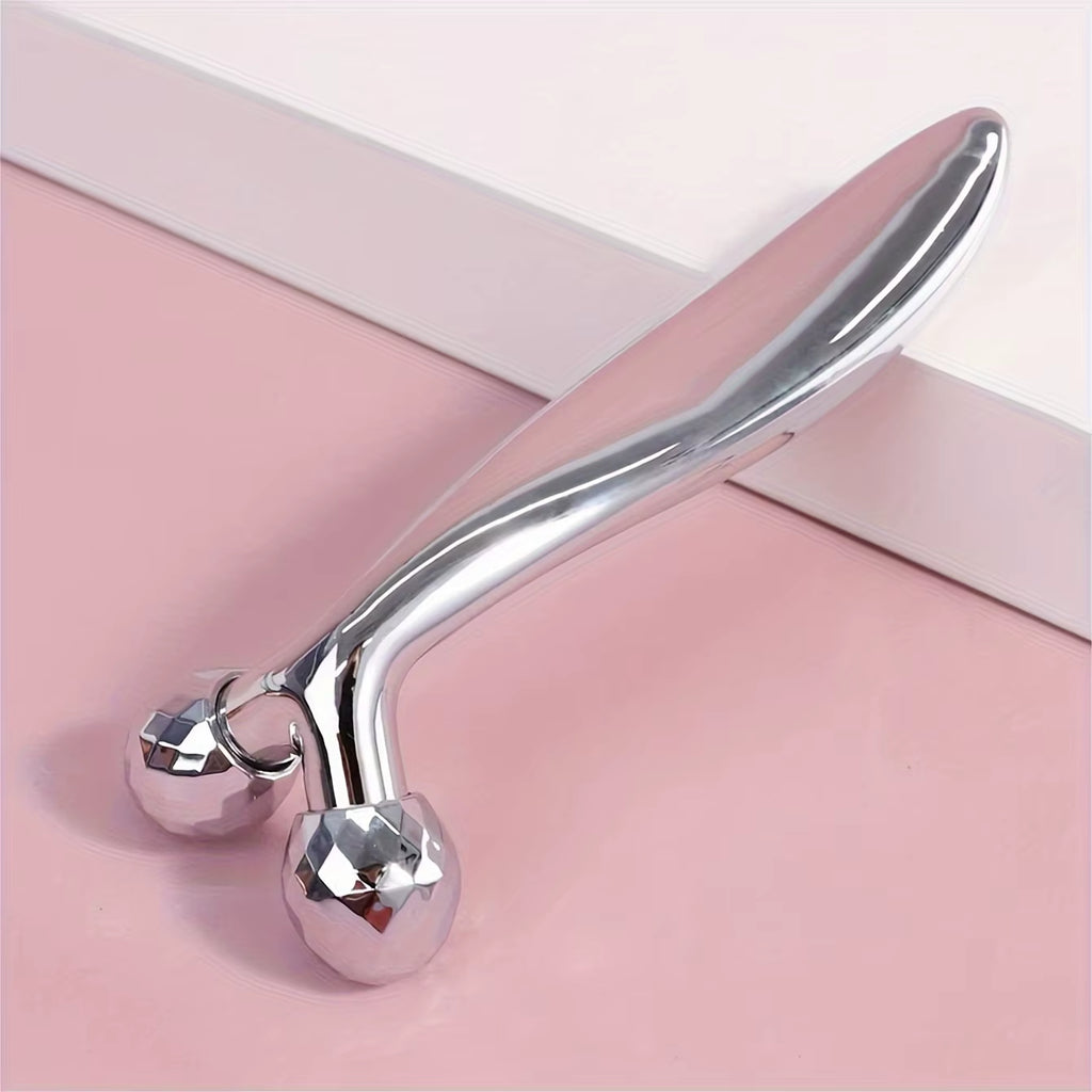 6-Piece Facial Cleansing Tool Set, Including a Stainless Steel Scraping Board, Ice Roller, Cloth Bag, Etc.