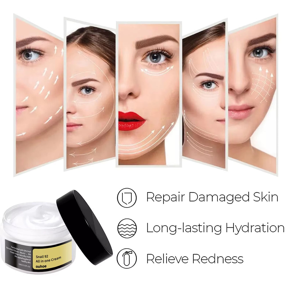 Snail anti Aging Serum Cream Collagen Advanced Moisturizing Firming Tightening Fade Fine Lines Shrink Pores Smooth Skin Care