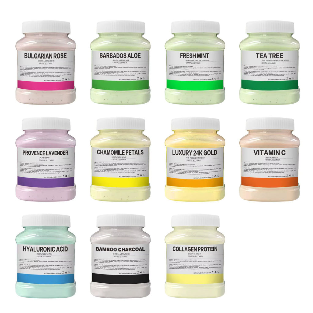 350G Hydrating 24K Gold Soft Mask Powder Rose Petal Crystal Jelly Mask Powder Skin Care Dropshipping