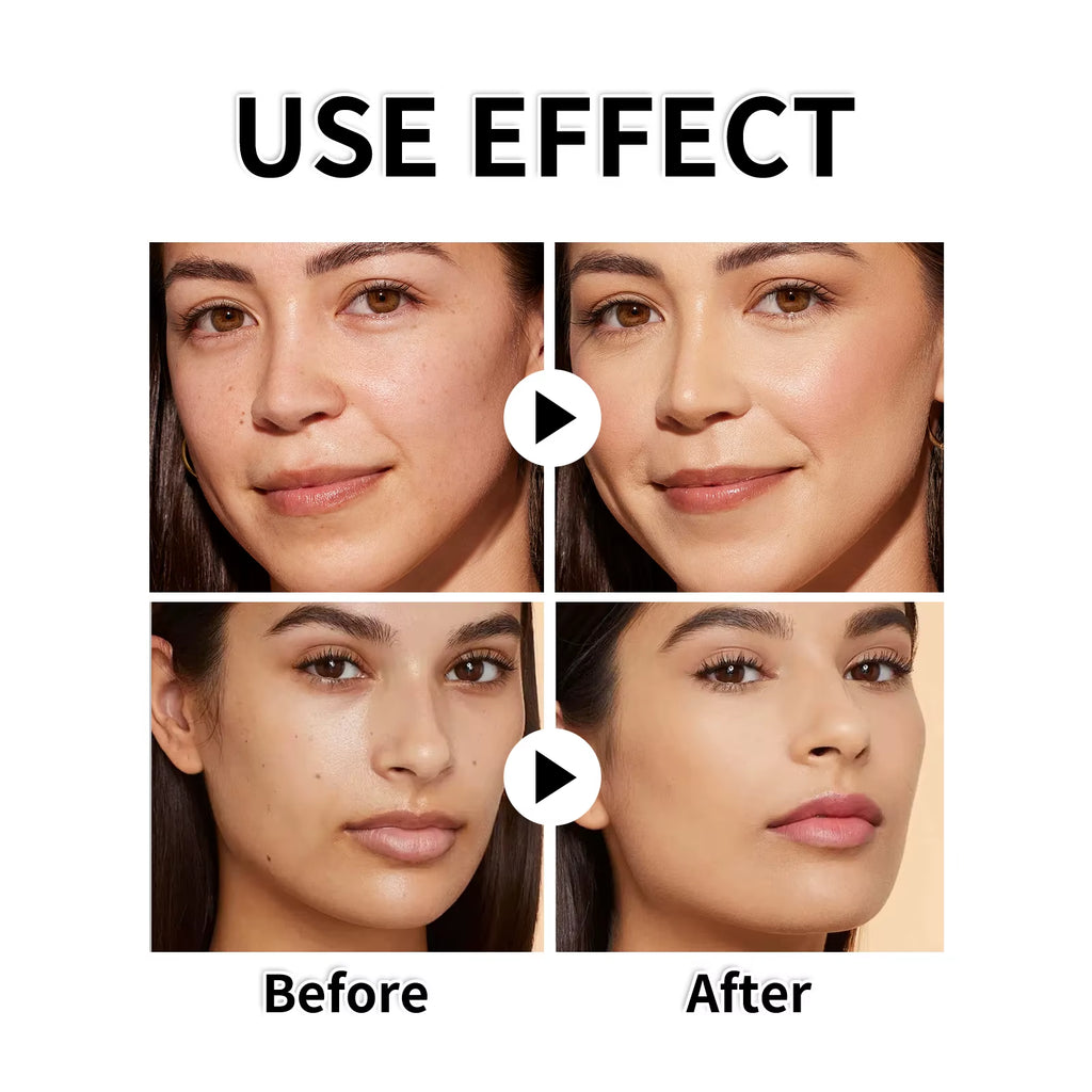 4 in 1 Liquid Foundation Makeup High Full Coverage Concealer Oil-Control SPF50 Long Lasting Waterproof Face Foundation Make Up