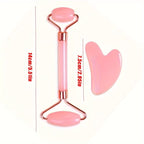 New 2PCS Gua Sha Facial Stone Facial Massager Roller Skin Care Tools Gousha Stone for the Face Roller Gouache Scraper