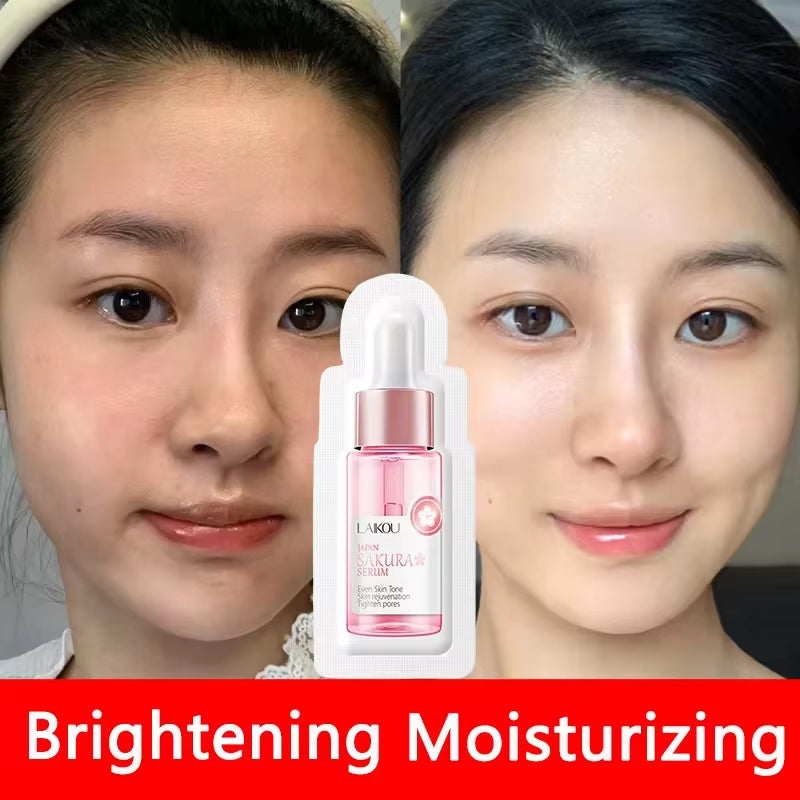 Sakura Whitening Face Serum anti Aging Fade Fine Lines Tighten Pores Improve Melanin Pigment Dull Moisturizer Brighten Skin Care