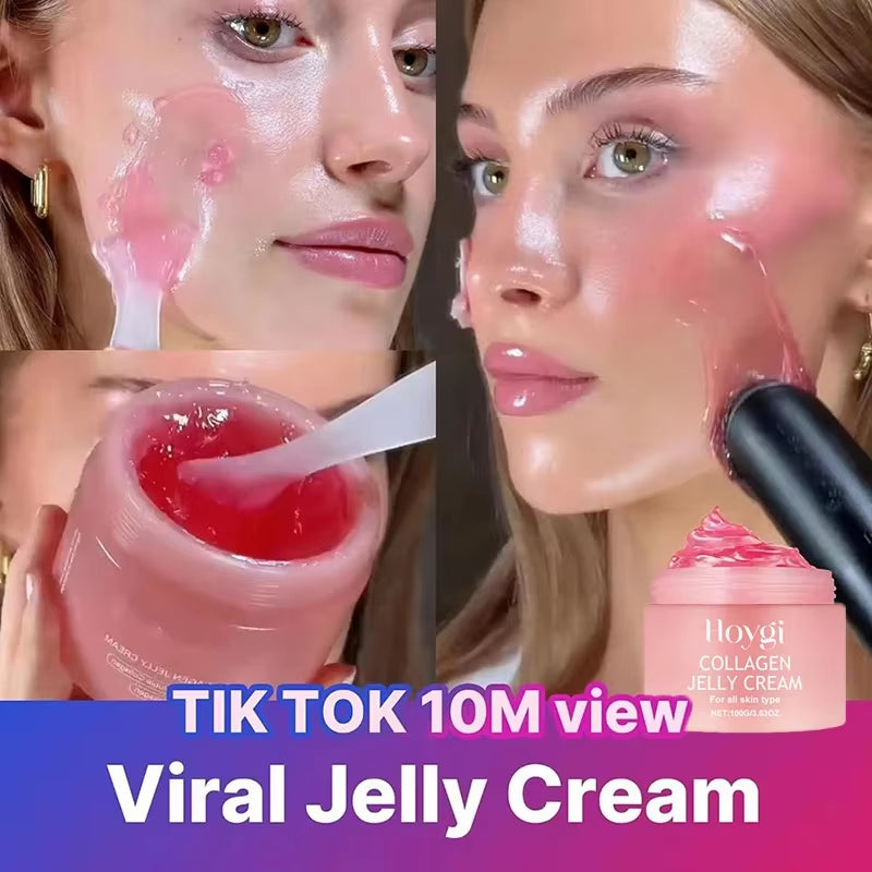 100G Jelly Face Cream Collagen Soft SPA Nourishing Moisturize Face Shrinks Pores Remove Comedones Jelly Essence Korean Skin Care