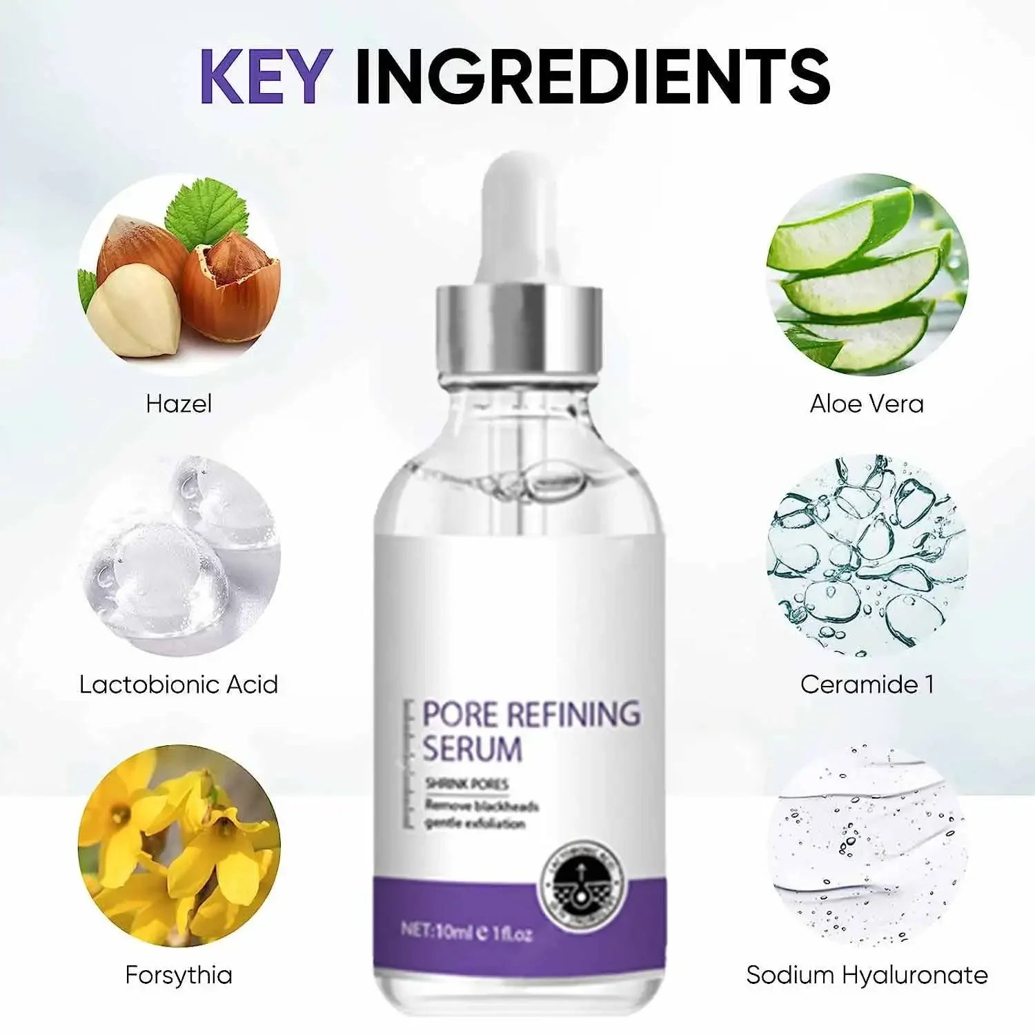 Pore Shrinking Serum Face Removing Large Pores Tightening Facial Pore Minimizing Essence Skin Care Beauty Firm Skin