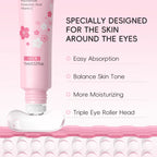 Sakura Anti- Wrinkle Eye Cream with Roller Ball Quick Drying Hydrating Hyaluronic Acid Refreshing Eye Serum 15Ml