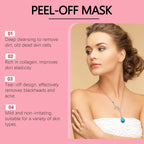 Collagen Peel off Mask with Application Brush anti Wrinkle Firming Hydrating Easy Peel All Skin Types Non Irritating Clean